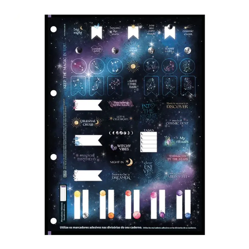 Bloco para fichário universitário Tiliflex Magic 4 furos 80 folhas - Tilibra