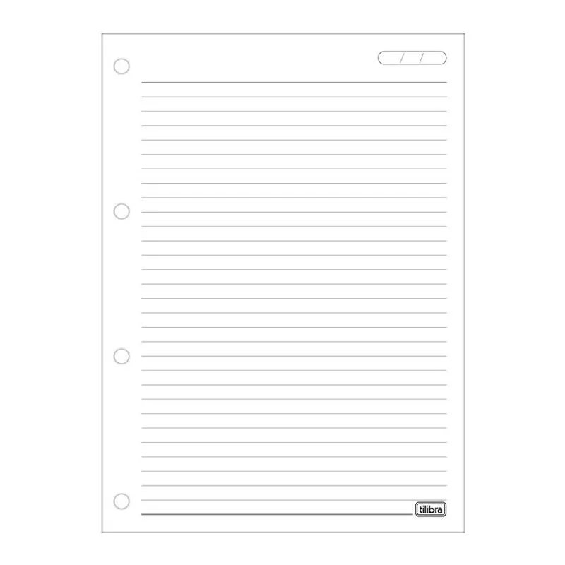 Bloco para fichário universitário Tiliflex Magic 4 furos 80 folhas - Tilibra