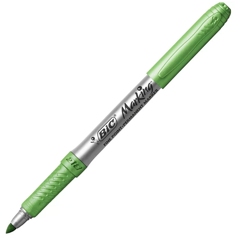 Pincel marcador permanente Marking Verde Metálico 971156 - Bic