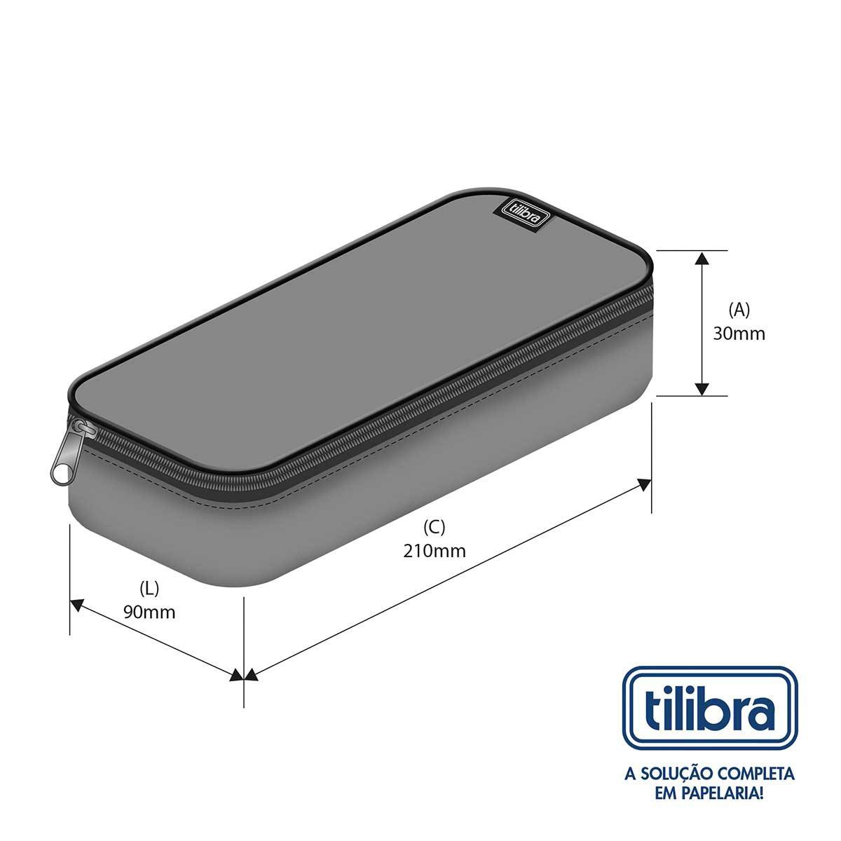 Estojo minibox - 406716 - Moodpack Preto - Tilibra