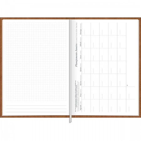 Agenda executiva costurada diária permanente Prátika 205x145mm 2027 - Tilibra