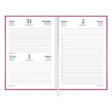 Agenda costurada diária Feminine 2026 - Tilibra