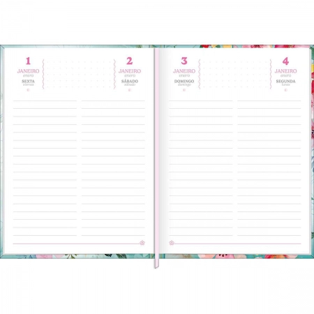 Agenda costurada diária Feminine 2027 - Tilibra