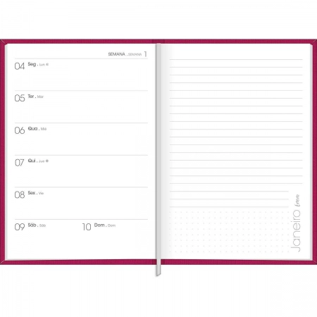 Agenda planner executiva costurada semanal Lume 192x134mm 2027 - Tilibra