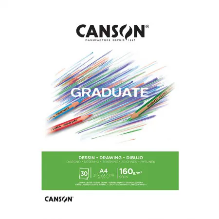 Bloco graduate desenho A4 160g - com 30 folhas - Canson