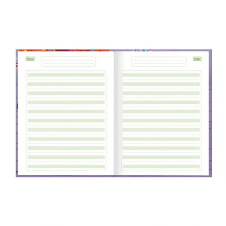 Caderno brochura capa dura caligrafia pauta Verde 40 folhas Sapeca - Tilibra
