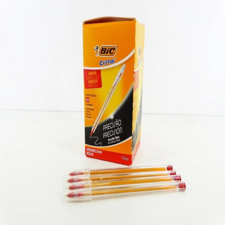 Caneta esferográfica Cristal Fina 0.8 Vermelha - Bic