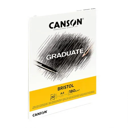 Bloco graduate bristol A4 180g - com 20 folhas - Canson