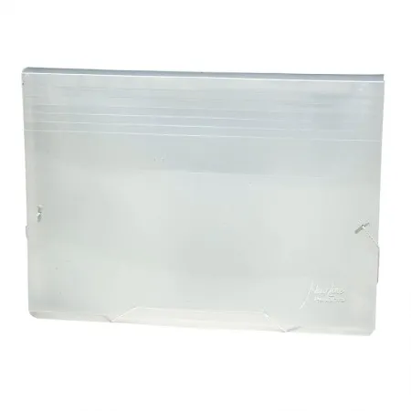 Pasta sanfonada oficio com 12 divisões Cristal - Polibras