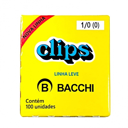 Clips galvanizado 0 - com 100 unidades - Bacchi