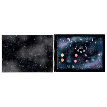 Caderno espiral capa dura cartografia 80 folhas Magic - Tilibra