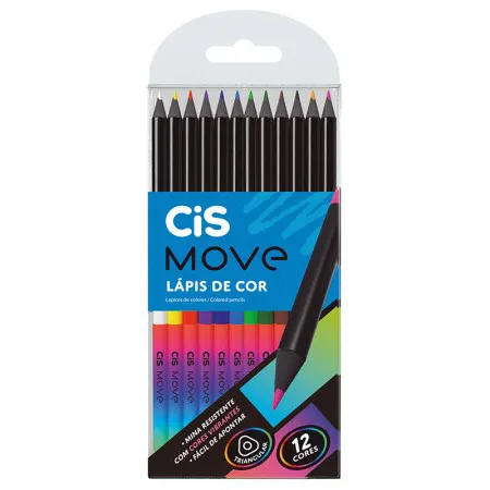 Lápis de cor Move 12 cores 52.0685 - Cis