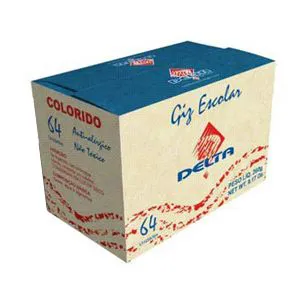 Giz escolar cores com 64 unidades - Delta