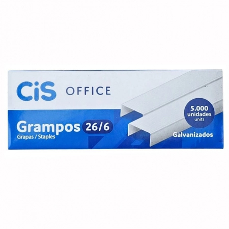 Grampo galvanizado 26/6 com 5000 unidades - Cis