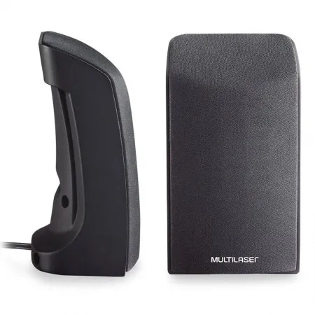 Caixa de som 2.0 1W RMS Compact USB preta SP093 Multilaser