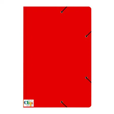 Pasta com aba elástico ofício - Duplex - vermelha - ClipColor