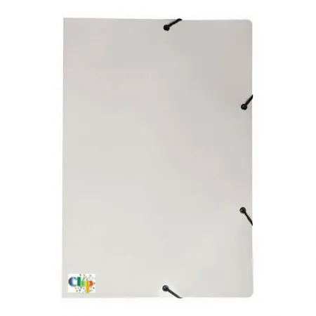 Pasta com aba elástico ofício - Duplex - branca - ClipColor