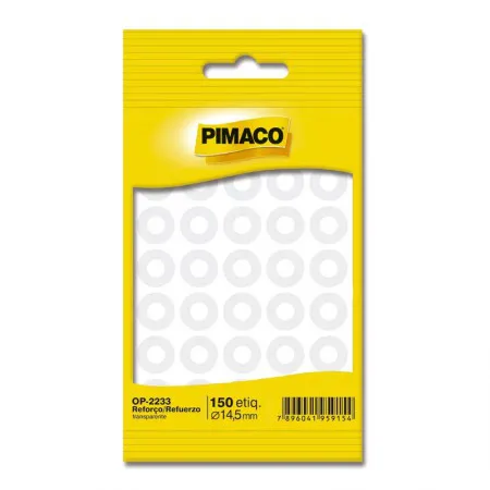 Reforço de Fichário transparente autoadesivo OP2233 com 150 unid - Pimaco