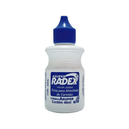 Tinta para carimbo azul  40ml -  - Radex