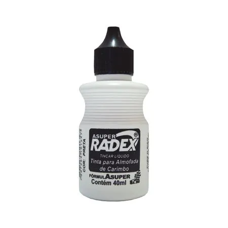 Tinta para carimbo 40ml - Preto - Radex