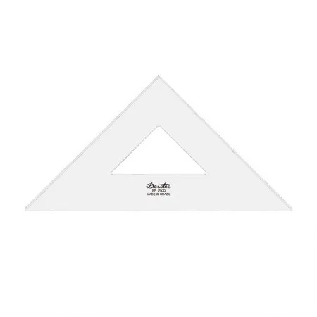 Esquadro acrílico 32cm x 45 graus sem escala 2532 - Trident