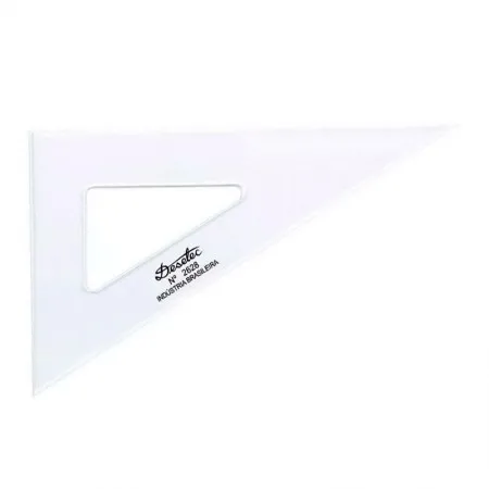 Esquadro acrílico 28cm x 60 graus sem escala 2628 - Trident