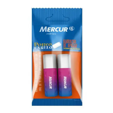 Borracha branca hexagonal Blister com 2 unidades - Mercur