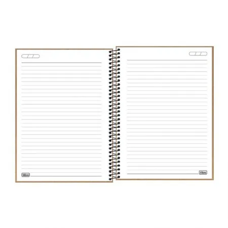 Caderno espiral capa dura colegial 1x1 80 folhas Kraftwork - Tilibra