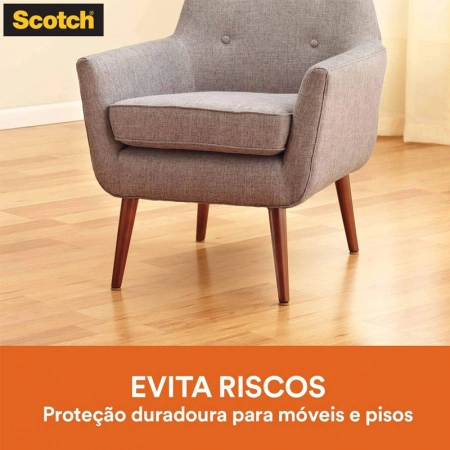 Protetor antideslizante Scotch redondo preto Grande 9 unidades - 3M
