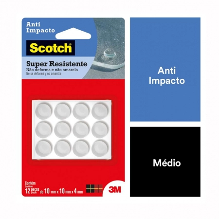 Protetor anti-Impacto Scoth transparente Médio 12 unidades - 3M