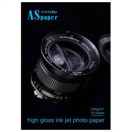 Papel fotográfico glossy paper A4 240g com 20 folhas 8363 - Usa Folien