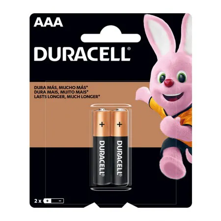 Pilha alcalina palito AAA - com 2 unidades - Duracell