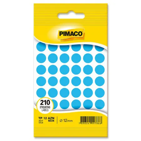 Etiqueta adesiva TP12 azul neon - Pimaco