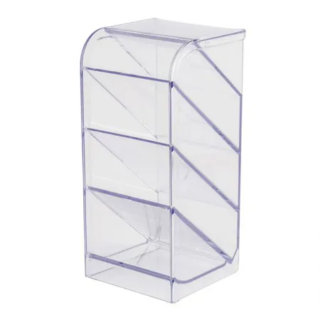 Organizador diagonal multiuso 4 divisões - cristal - 10330018 - Waleu