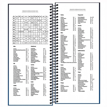 Agenda executiva espiral diária comercial Ideale 275x119mm 2026 - Tilibra