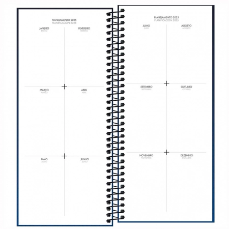 Agenda executiva espiral diária comercial Ideale 275x119mm 2026 - Tilibra