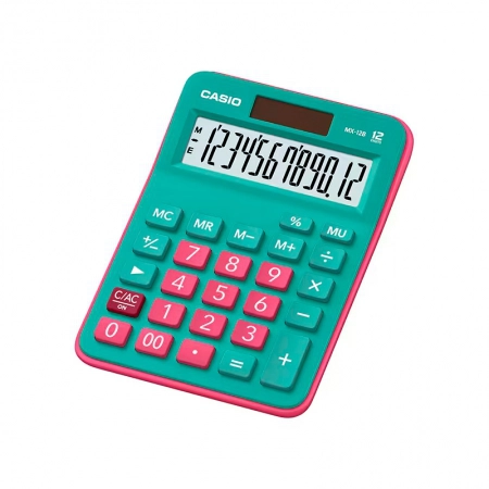 Calculadora de mesa 12 dígitos MX-12B-GNRD Verde - Casio