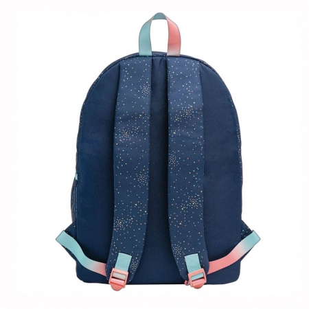 Mochila escolar grande sem roda - 336718 - Académie Dots Azul - Tilibra