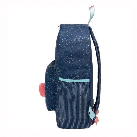 Mochila escolar grande sem roda - 336718 - Académie Dots Azul - Tilibra