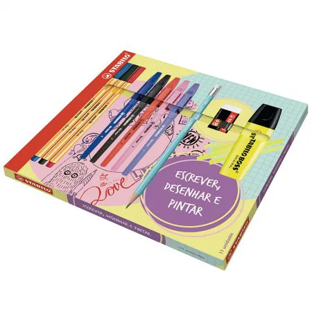 Kit escrever desenhar e pintar com 11 unidades 553406 - Stabilo