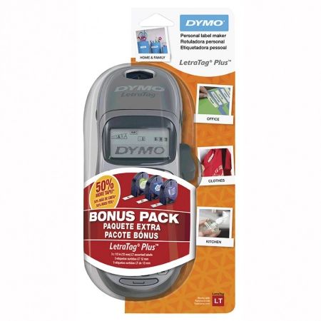 Rotulador eletrônico Letratag LT100H com 3 fitas - Dymo