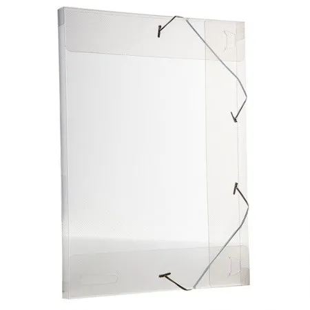 Pasta com aba elástico ofício lombo 20mm - Line - transparente cristal - 0255.H - Dello