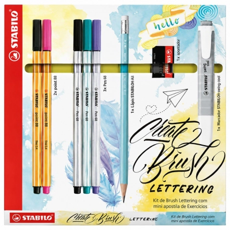Kit brush lettering com 9 unidades 553405 - Stabilo