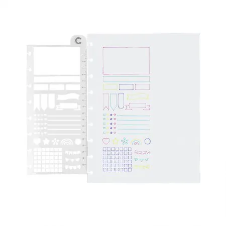 Régua Stencil 19cm CIRE0002 - Caderno Inteligente