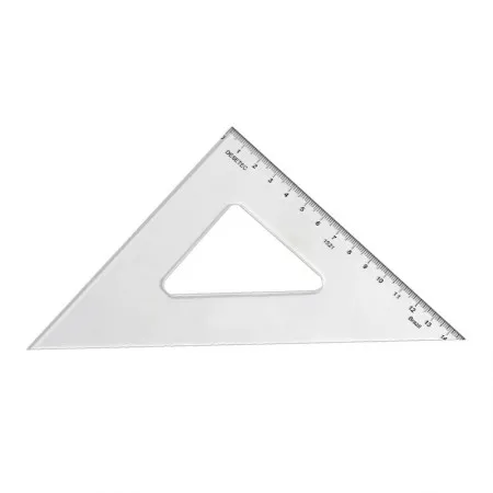 Esquadro acrílico 21cm x 45 graus com escala 1521 - Trident