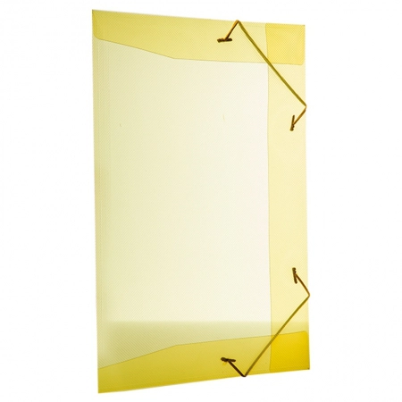 Pasta com aba elástico ofício - Line - transparente amarelo - 0254.A - Dello