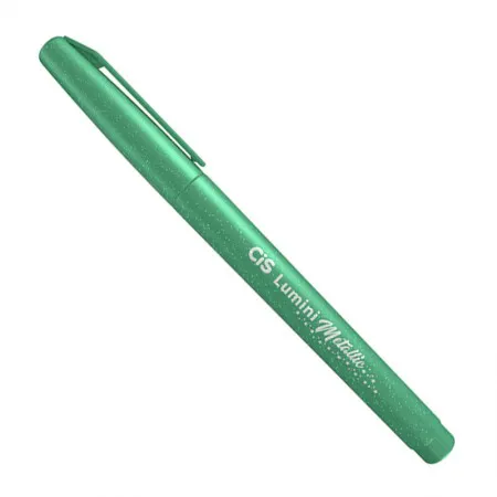 Pincel marca texto Lumini Metálico com brilho Verde - Cis