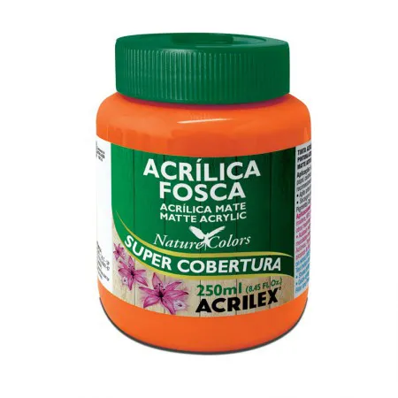 Tinta acrílica fosca Laranja 250ml - 517 - Acrilex