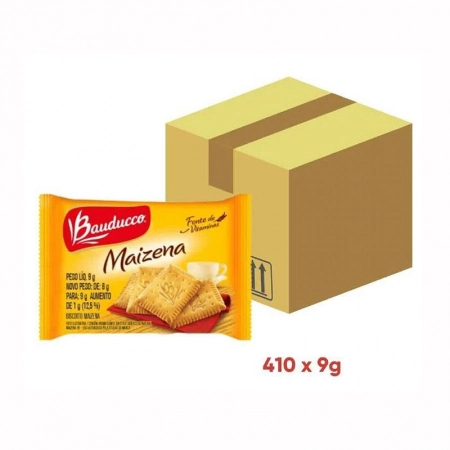 Biscoito sachê Maizena 9g caixa com 410 unidades - Bauducco