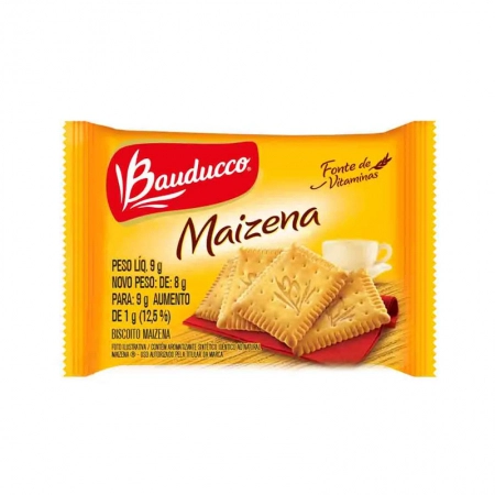 Biscoito sachê Maizena 9g caixa com 410 unidades - Bauducco